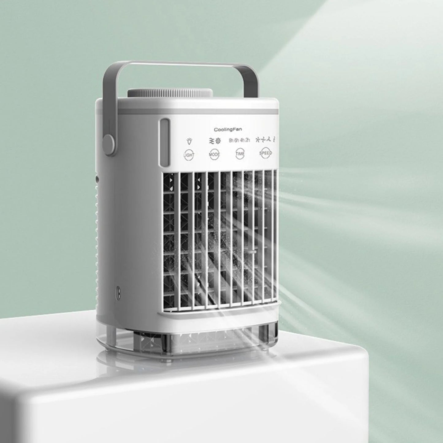 Mini Air Conditioner Cooler with 700ml Ice Water Tank