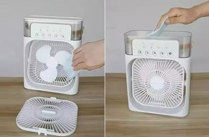 3-in-1 Portable Air Cooler Fan with LED Light and Humidifier